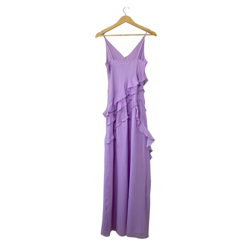 Abercrombie & Fitch Lavender Ruffle Maxi Dress
